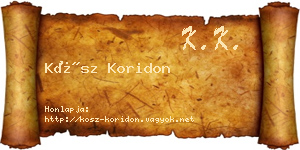 Kósz Koridon névjegykártya